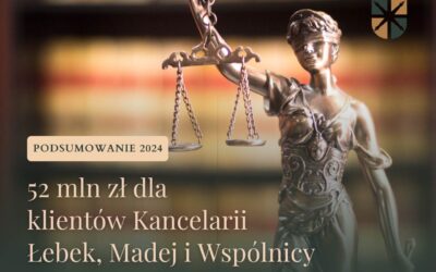 Ponad 52 mln zł dla klientów Kancelarii Łebek, Madej i Wspólnicy