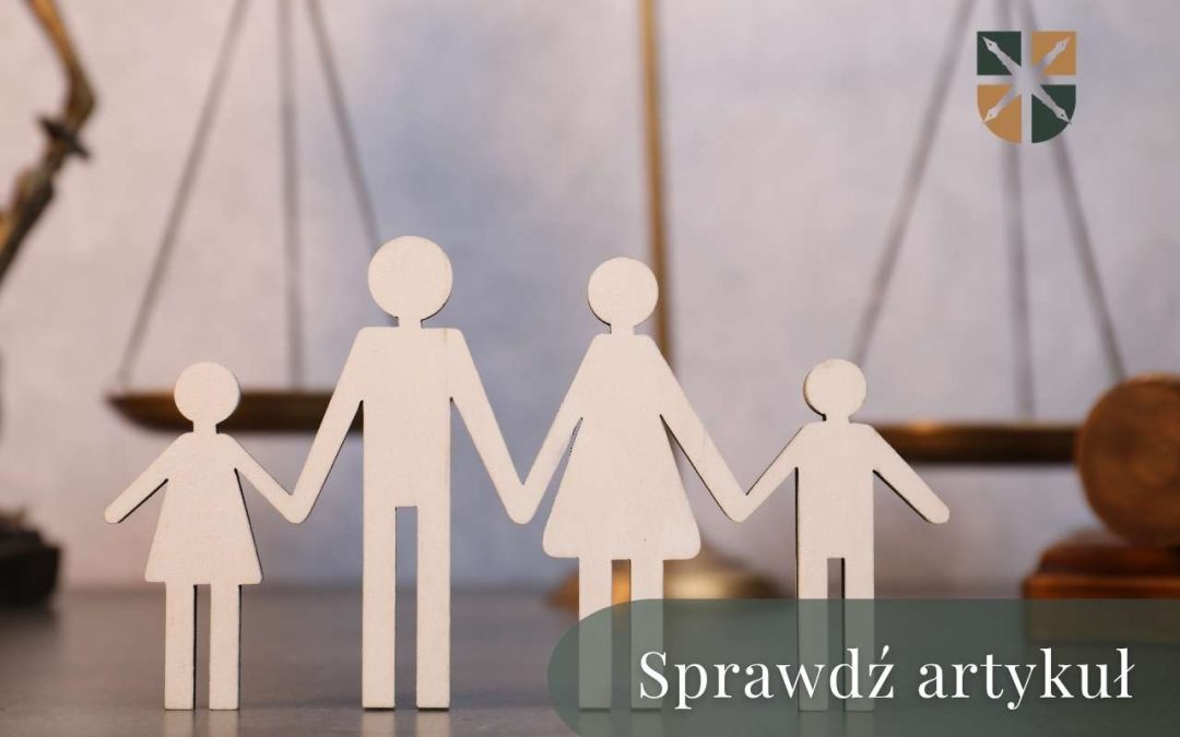 symboliczne przedstawienie rodziny na tle wagi - symbolu prawa i sprawiedliwości