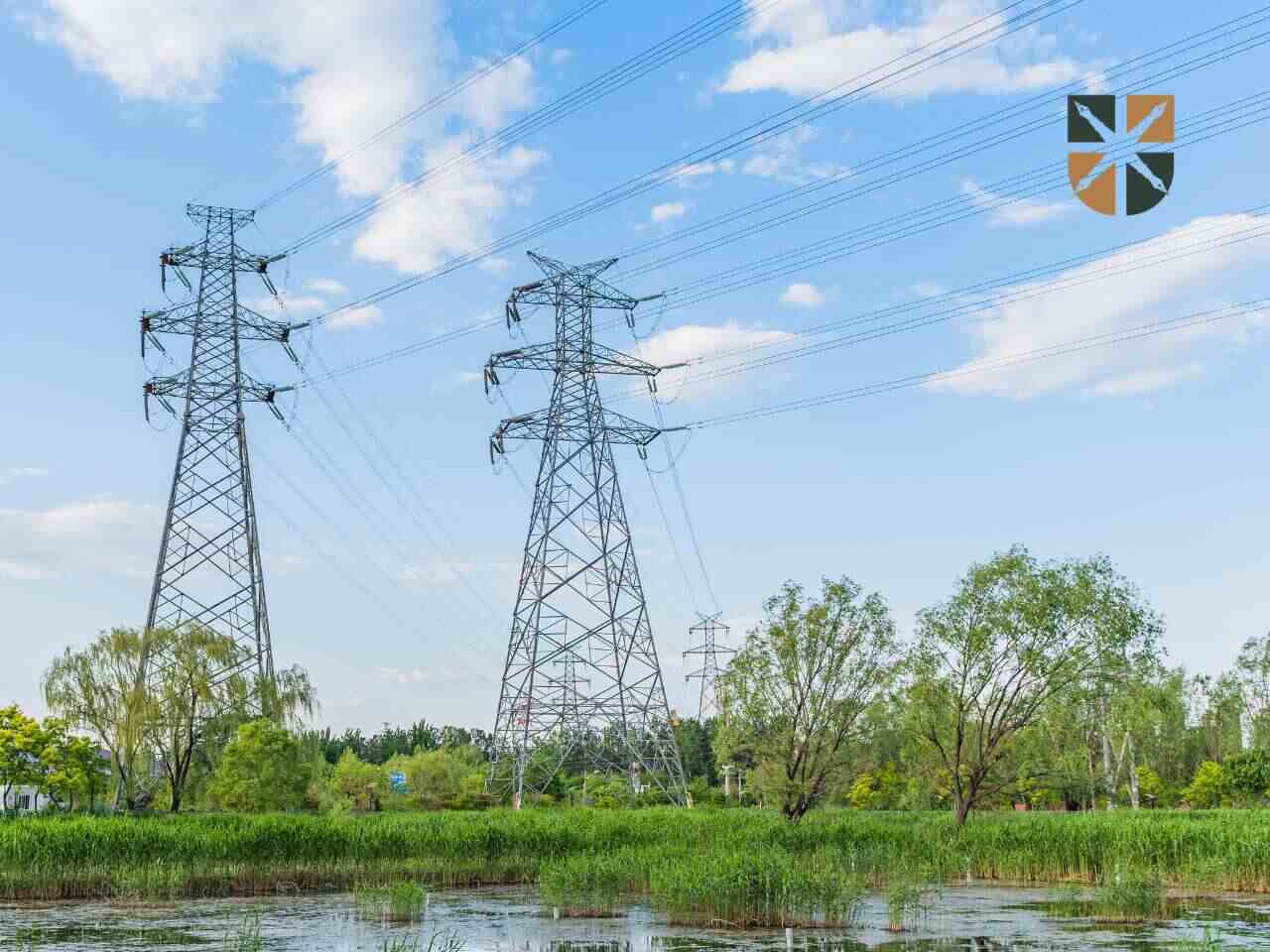 słupy-wys-napiecie linie energetyczne - urządzenie przesyłowe