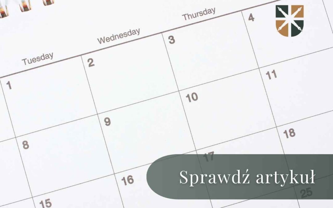 Zdjęcie kartki z kalendarza. Baner z napisem "Sprawdź artykuł".